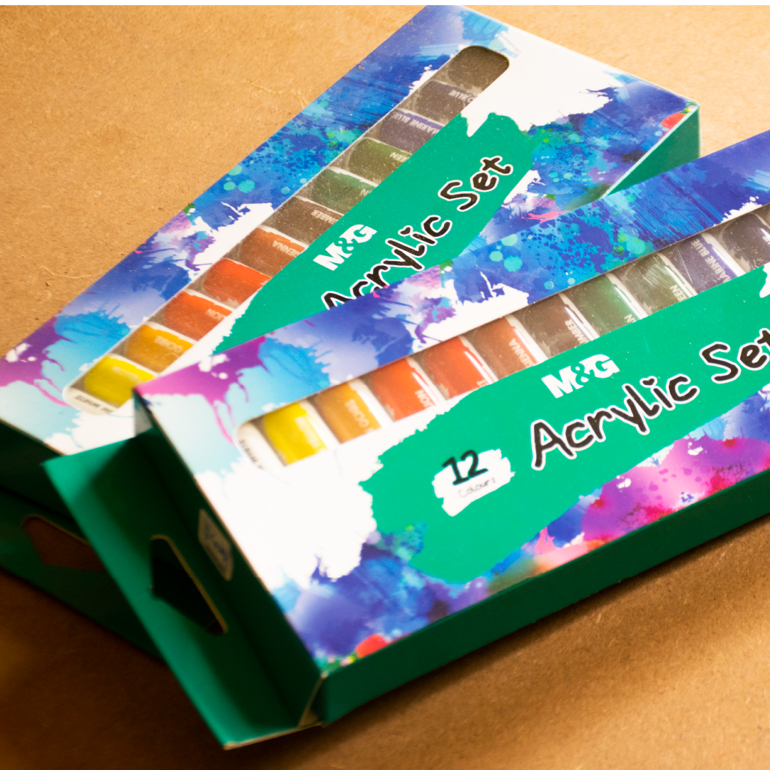 12pcs Acrylics Paints tubes for Painting and Art