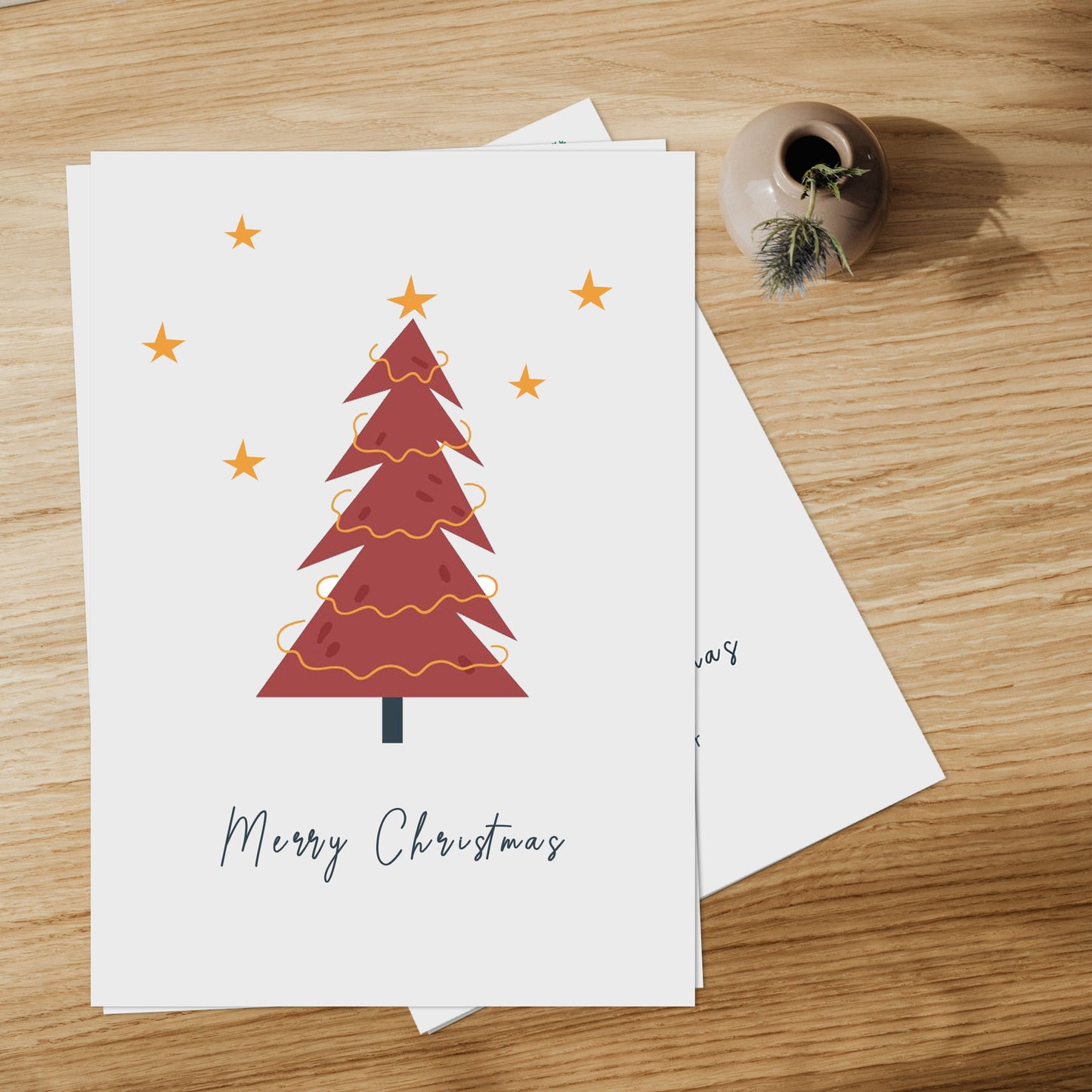 3pcs Christmas Greeting Cards With Envelopes Different Designs