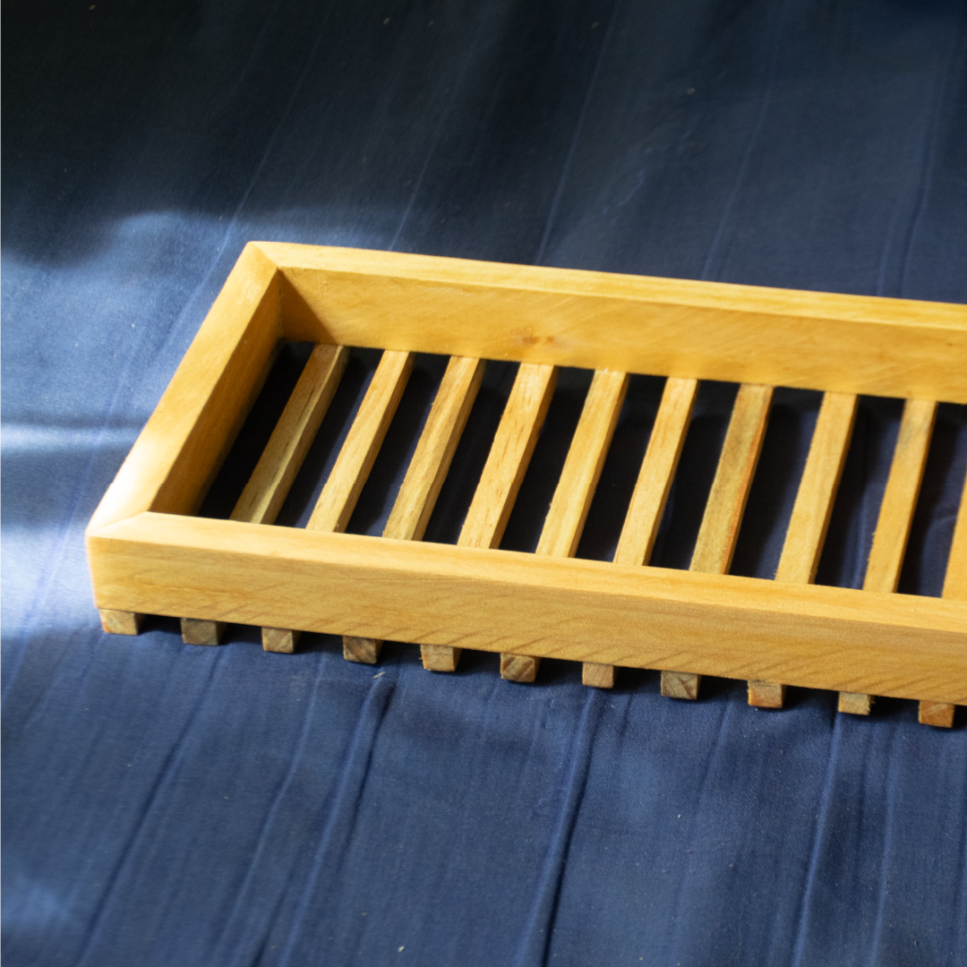 2pcs Wooden Soap Dish Holder – Bathroom & Kitchen