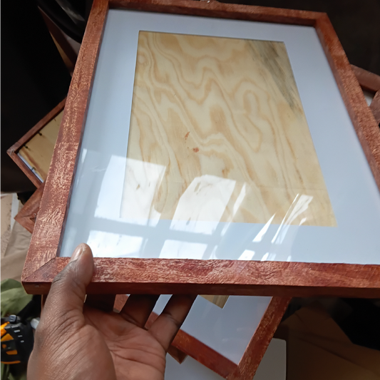 A3 Square Wooden Mahogany Frame