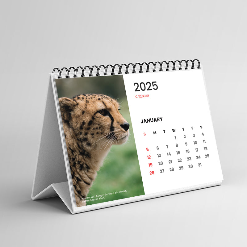 Desk Calendar A5 Wildlife Style 2026