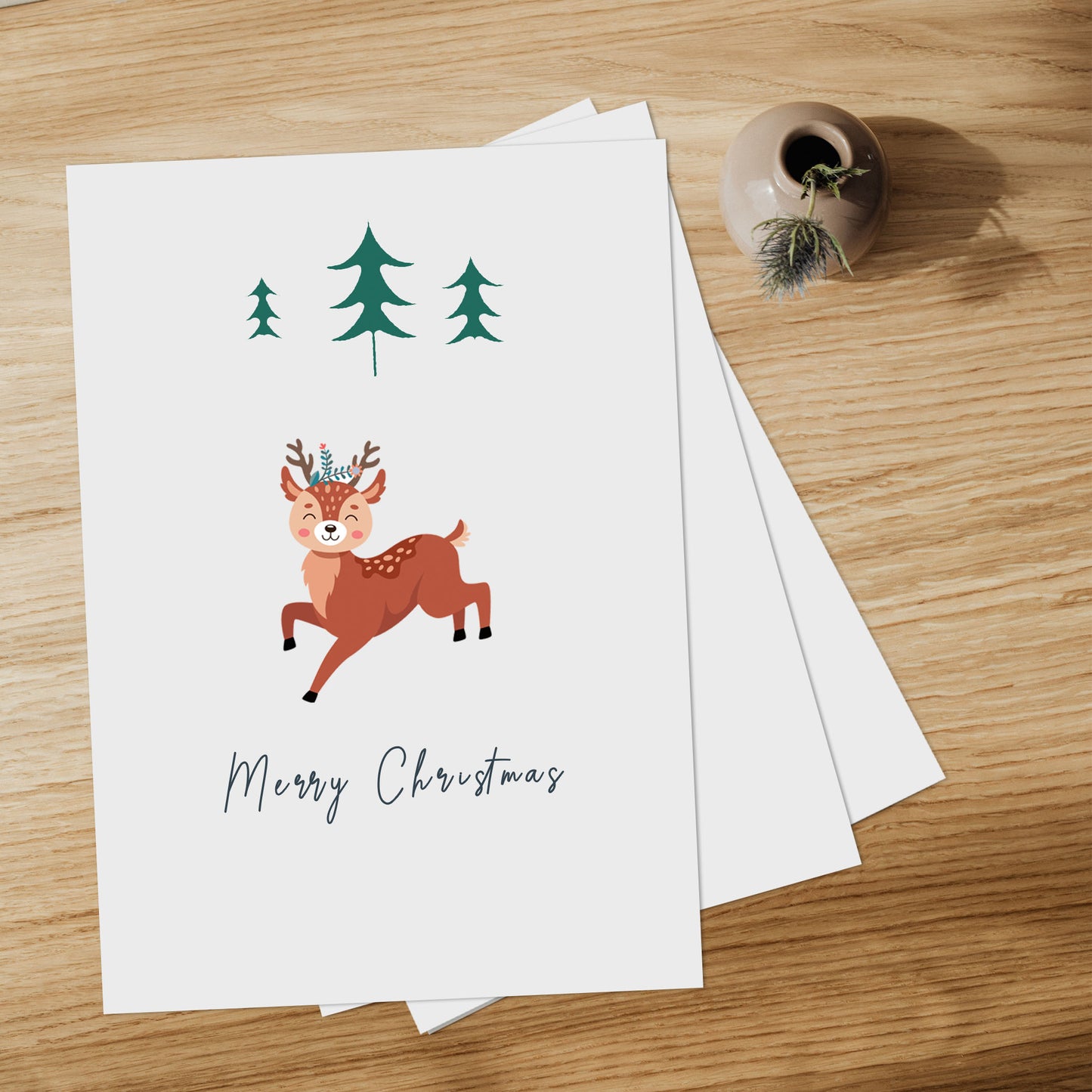 3pcs Christmas Greeting Cards With Envelopes Different Designs