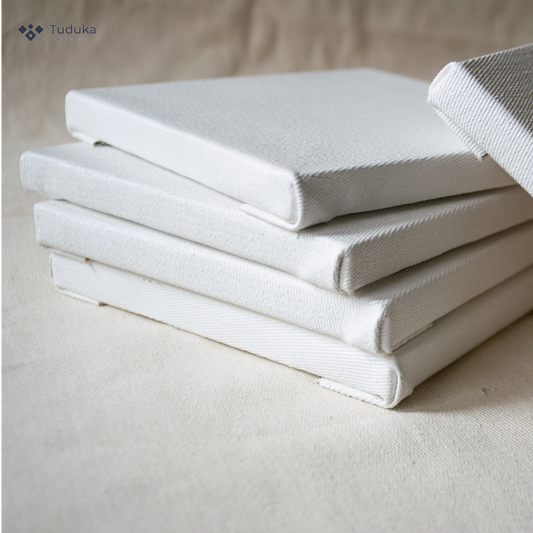 10pcs 15x15cm Canvas + Stand for Painting Events Adult and Kids