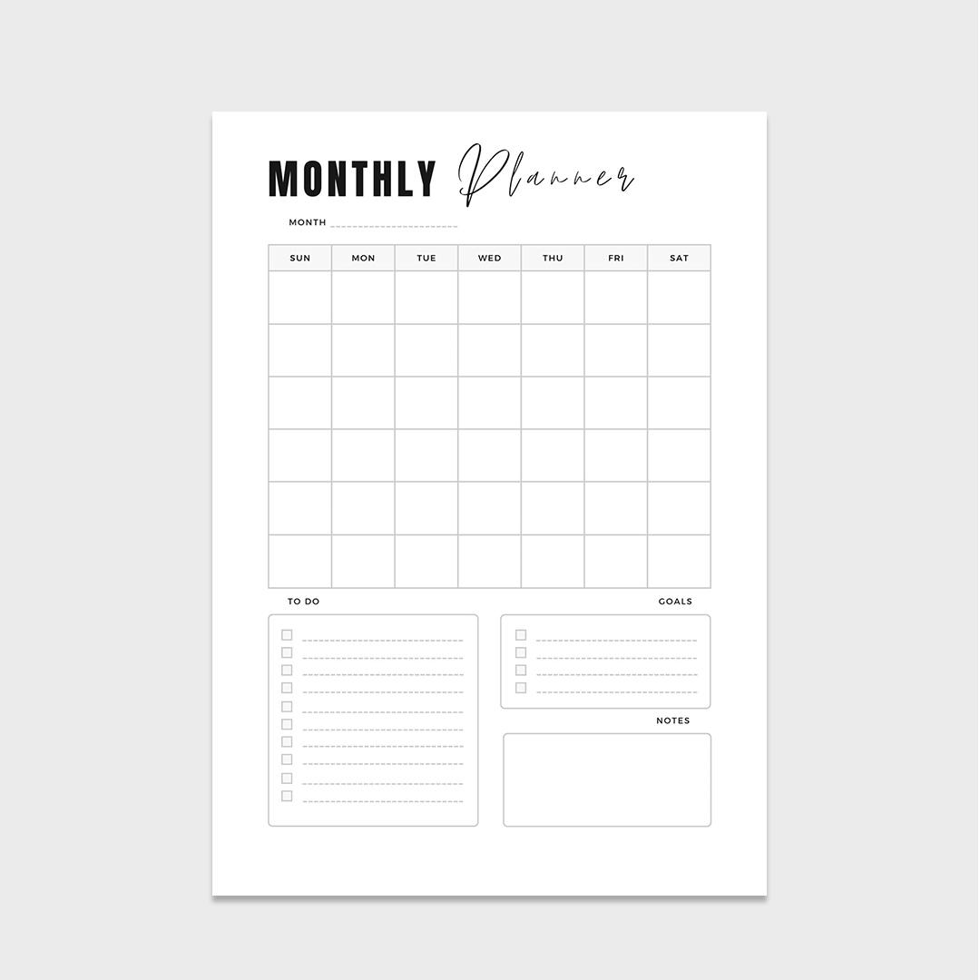 2026 Desk Calendar Planner + 12 sheets Monthly Planner A4